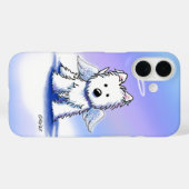 KiniArt Angel Westie iPhone Case (Rückseite (Horizontal))