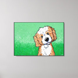 KiniArt Apricot Goldendoodle Leinwanddruck