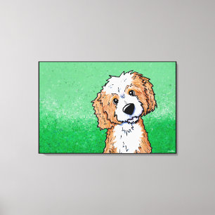 KiniArt Apricot Goldendoodle Leinwanddruck