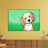KiniArt Apricot Goldendoodle Leinwanddruck (Insitu (Wohnzimmer))