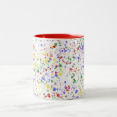 KiniArt Artist Paint Splattered Zweifarbige Tasse (Mittel)