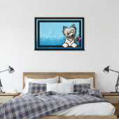 KiniArt Ash Cairn Terrier Art Leinwanddruck (Insitu (Schlafzimmer))