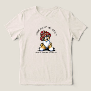 KiniArt Aussie Shepherd Dog Lover T - Shirt