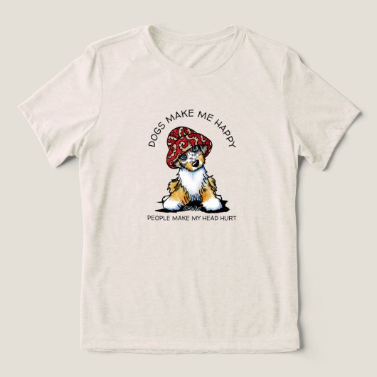 KiniArt Aussie Shepherd Dog Lover T - Shirt (Design Vorderseite)