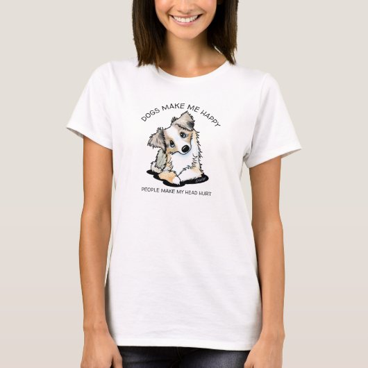 KiniArt Aussie Shepherd Dog Lover T - Shirt (Vorderseite)