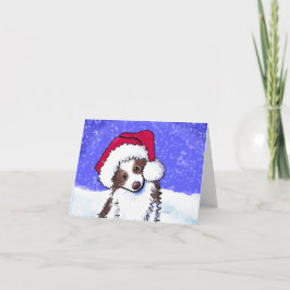 KiniArt Aussie Shepherd Weihnachten Karte