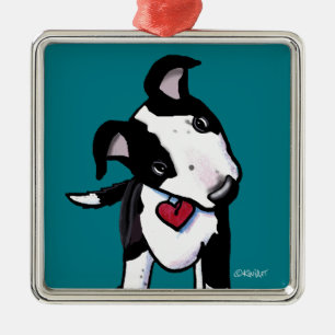 KiniArt Australian Cattle Dog Silbernes Ornament