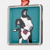 KiniArt Australian Cattle Dog Silbernes Ornament (Links)
