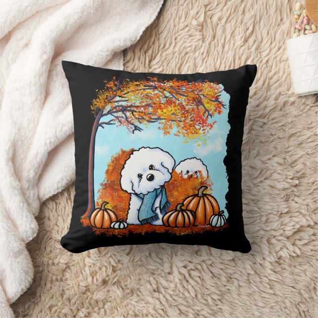 KiniArt Autumn Bichon Frise Kissen (Decke)