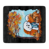 KiniArt Autumn Bichon Frise Schneidebrett (Vorderseite)