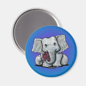 KiniArt Baby Elephant Magnet (Vorderseite/Rückseite)