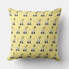 KiniArt Balloon Bears Yellow Kissen