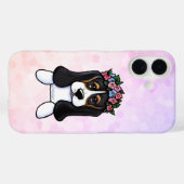 KiniArt Basset Flower Girl Case-Mate iPhone Hülle (Rückseite (Horizontal))