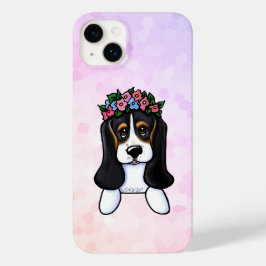 KiniArt Basset Flower Girl iPhone 16 Hülle