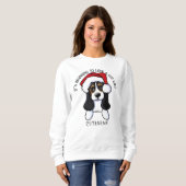 KiniArt Basset Weihnachts-Sweatshirt Sweatshirt (Vorne ganz)