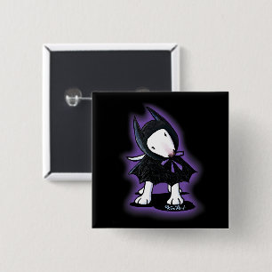 KiniArt Bat Dog Bull Terrier Button