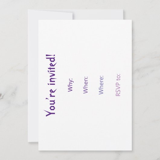 KiniArt Bat Halloween-Party Einladung (Rückseite)