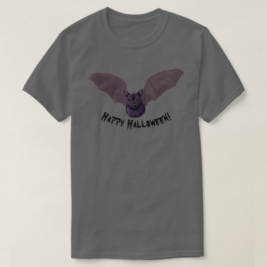 KiniArt Bat Halloween T - Shirt (Design vorne)