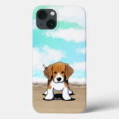 KiniArt Beach Beagle iPhone Case (Rückseite)