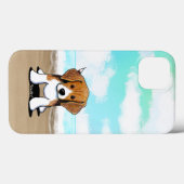 KiniArt Beach Beagle iPhone Case (Rückseite (Horizontal))