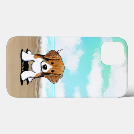 KiniArt Beach Beagle iPhone Case (Rückseite (Horizontal))