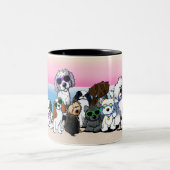 KiniArt Beach Dogs Coffee Tasse (Mittel)