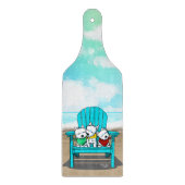 KiniArt Beach Westies Schneidebrett (Vorderseite)