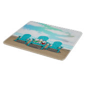 KiniArt Beach Westies Schneidebrett (Ecke)