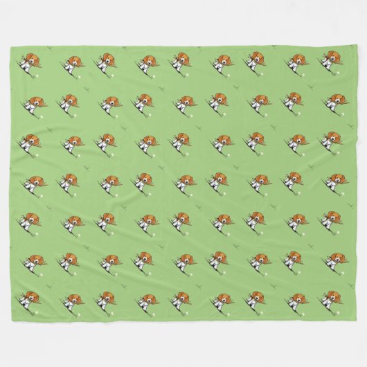 KiniArt Beagle Fleece Blanket (Vorderseite (Horizontal))