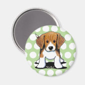 KiniArt Beagle Pup Magnet (Vorderseite/Rückseite)