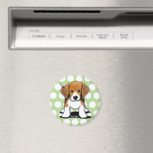 KiniArt Beagle Pup Magnet (In Situ (Geschirrspüler))