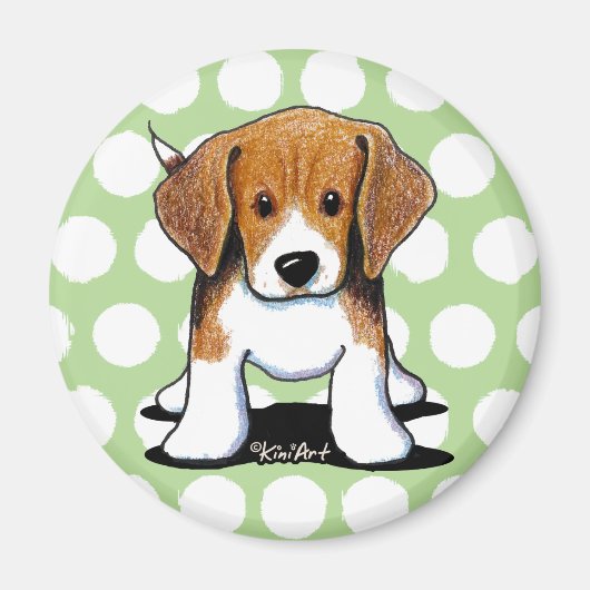 KiniArt Beagle Pup Magnet (Vorne)