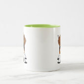 KiniArt Beagle Pup Zweifarbige Tasse (Mittel)