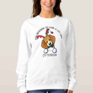 KiniArt Beagle Reindeer Christmas Sweatshirt