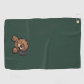 KiniArt Beaver Golfhandtuch (Horizontal)