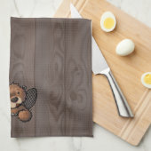 KiniArt Beaver Kitchen Handtuch (Viertel Falte)