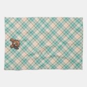 KiniArt Beaver on Marina Kariert Kitchen Handtuch (Horizontal)