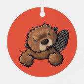 KiniArt Beaver Ornament Aus Metall (Rückseite)