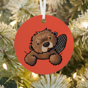 KiniArt Beaver Ornament Aus Metall
