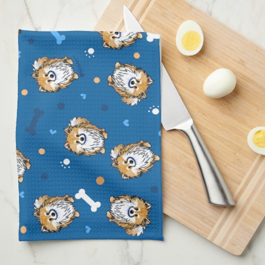 KiniArt Bella Pom Handtuch (Viertel Falte)