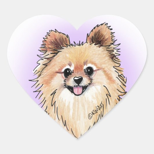 KiniArt Bella Pom Heart Sticker (Vorderseite)