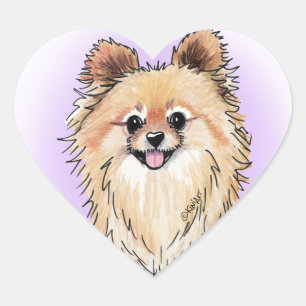 KiniArt Bella Pom Heart Sticker