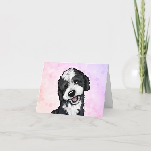 KiniArt Bernadoodle Dankeskarte (Vorderseite)