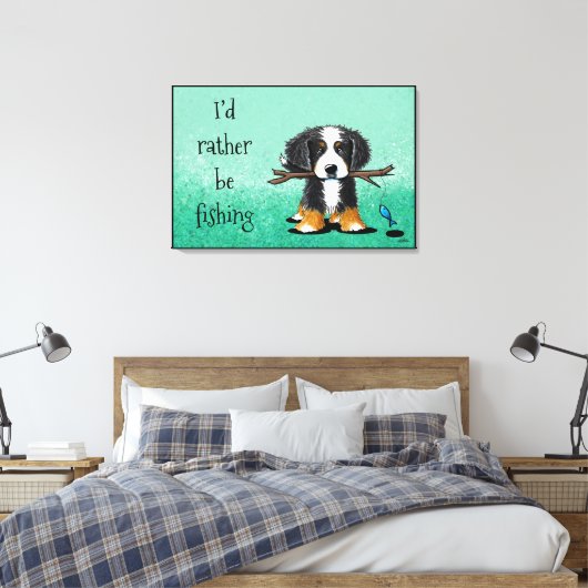 KiniArt Bernese Mountain Dog Canvas Print Leinwanddruck (Insitu (Schlafzimmer))