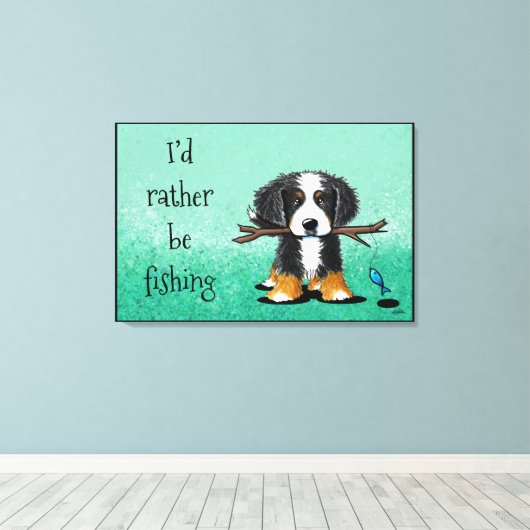 KiniArt Bernese Mountain Dog Canvas Print Leinwanddruck (Insitu (Holzboden))