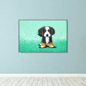 KiniArt Bernese Mountain Dog Leinwanddruck (Insitu (Holzboden))