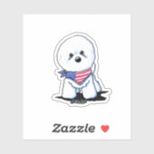 KiniArt Bichon Frise Aufkleber (Blatt)