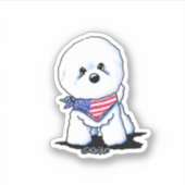 KiniArt Bichon Frise Aufkleber (Vorderseite)