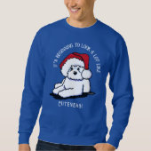 KiniArt Bichon Frise Christmas Sweatshirt (Vorderseite)