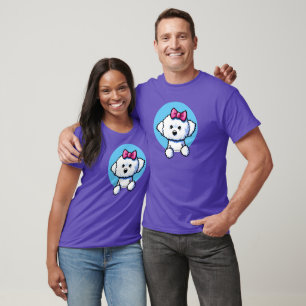 KiniArt Bichon Frise Girl T - Shirt